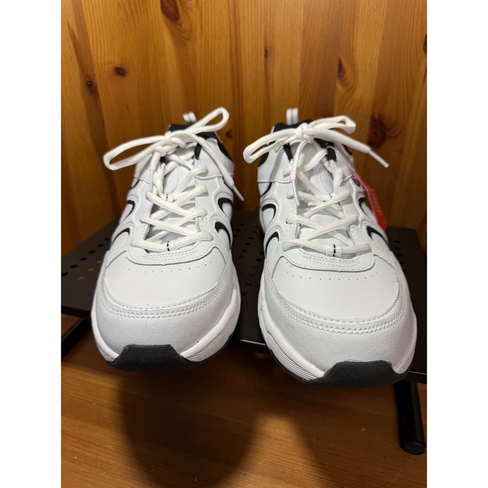 Dr Scholls Mens White Athletic Sneakers Lace Up Walking Shoes Size 11.5w